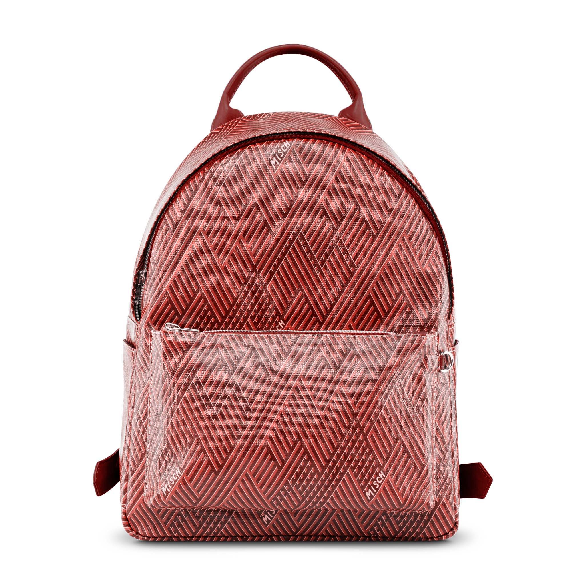 Turnered Red (V) leather bag